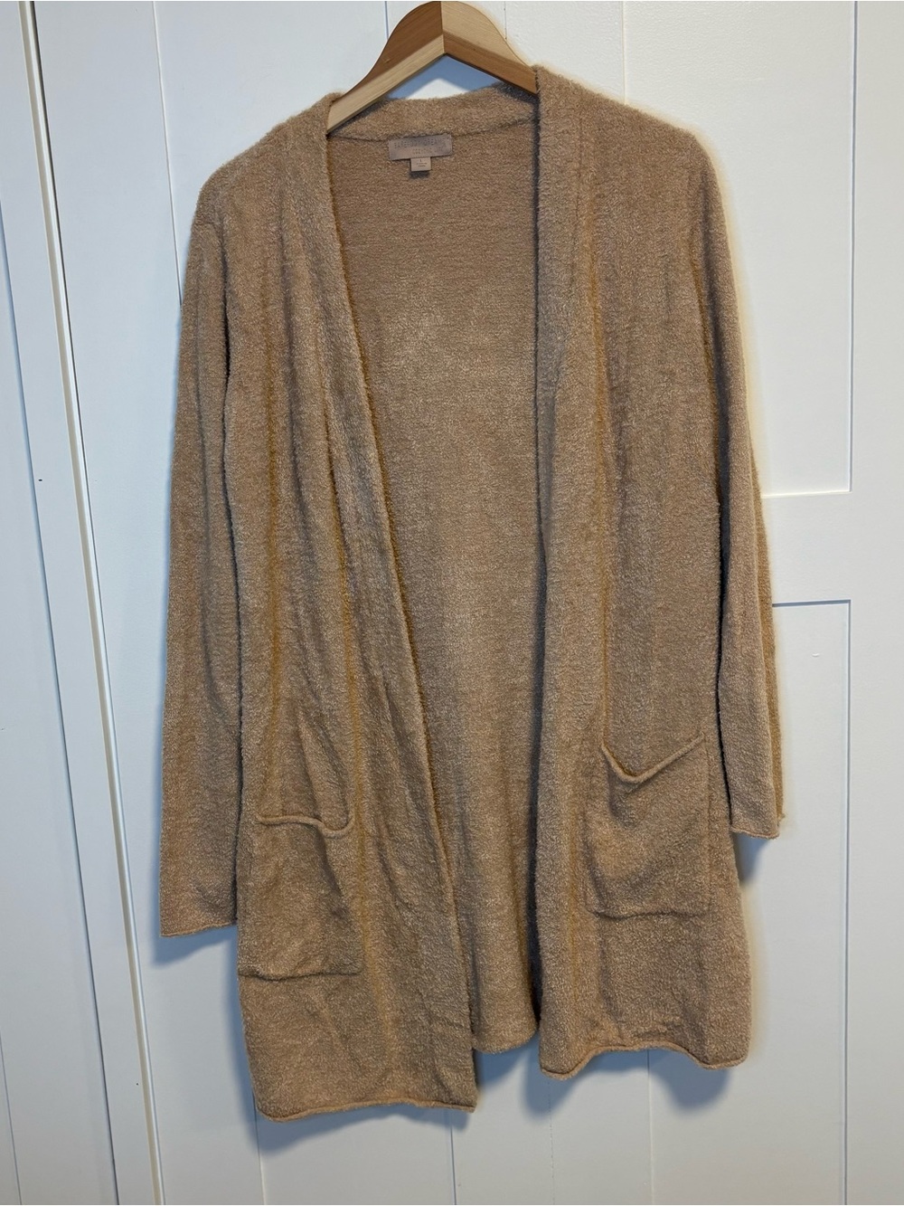 Barefoot Dreams CozyChic Lite Open-Front Collar Cardigan Sweater L